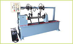 Horizontal type automatic rotary welder.